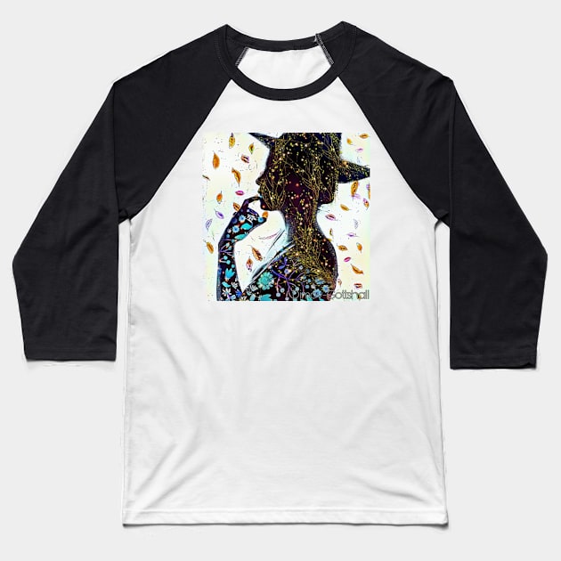 Witch Fall Autumn Leaves Baseball T-Shirt by Edgot